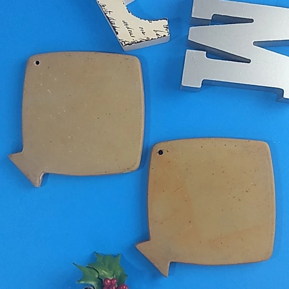 1970s Handmade Fire glazed fish pottery set OF 2 Fish Shaped Trivets